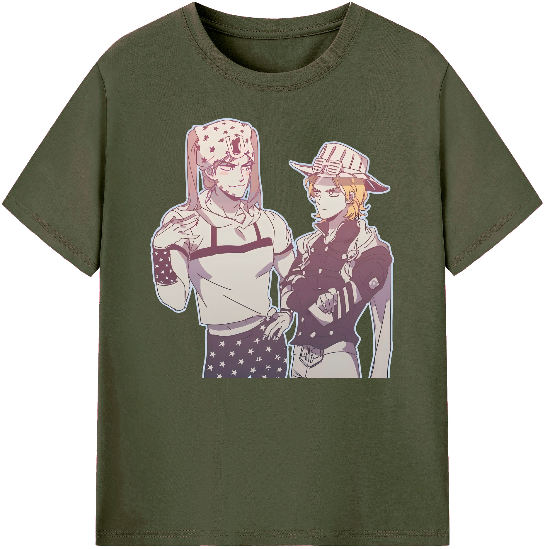 （画像用） ジョジョの奇妙な冒険 JoJo's Bizarre Adventure 綿100％ メンズ半袖Tシャツ｜肌触りやわらか＆通気性